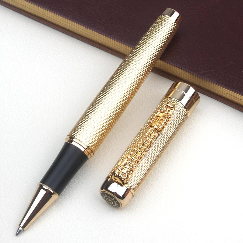 

JINHAO 1200 Розкішні Високоякісні Червоноокі Дракони Ручки-ролери та Перові Ручки Золото/Срібло Ділові Офісні Шкільні Товари One Pen No Box