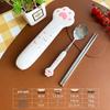 Girly Cat Paw Stainless Steel Cutlery Set - Chopsticks, Fork & Spoon