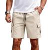 Men Cargo Shorts Relaxed Fit Lightweight Drawstring Waist Casual Summer Shorts with Multiple Pockets for Outdoor Activities