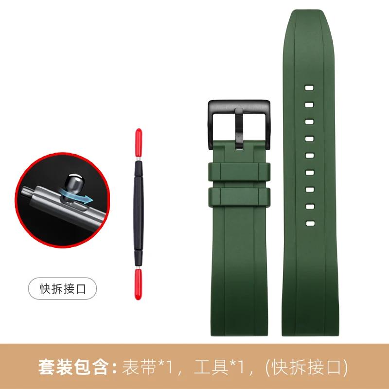 Für Seiko PROSPEX Panda Chronograph SSC813P1/SSC909P1/SSC817P1 Silikon-Gummi-Uhrenarmband – 20mm Weiches Wasserdichtes Armband für Herren