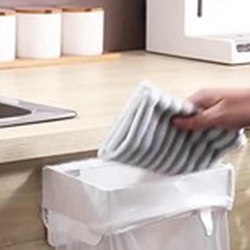 1 Unidad Soporte Plegable Portátil para Bolsas de Basura Estante de Basura Montado en la Pared Estante Colgante Para Baño Cocina Estante de Almacenamiento Sin Taladro