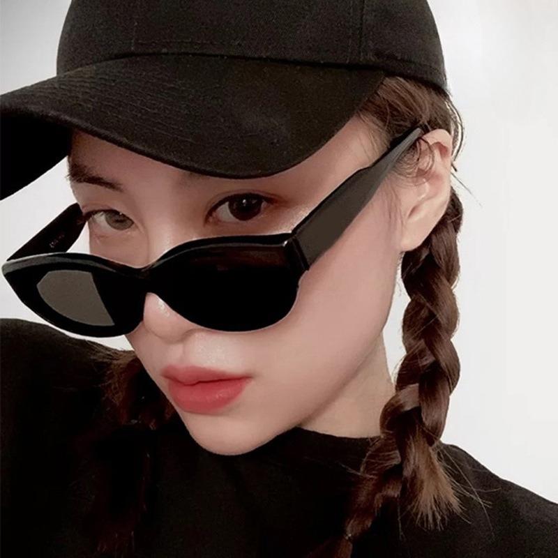 Retro Oval Large Frame Anti-Ultraviolet Sunglasses  New Hip-Hop Sunglasses Female Senior Sense Of Street Fashion Sunglasses
