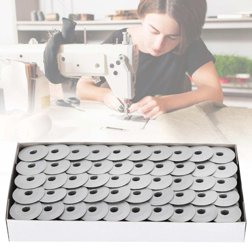 100pcs Aluminum Industrial Sewing Machine Bobbins 6-5 Oblique Aluminum Bobbins  Industrial Sewing