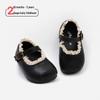 Spring 2026 Baby Princess Ballet Walker Shoes with Lace Trim and Non-Slip Soft Sole