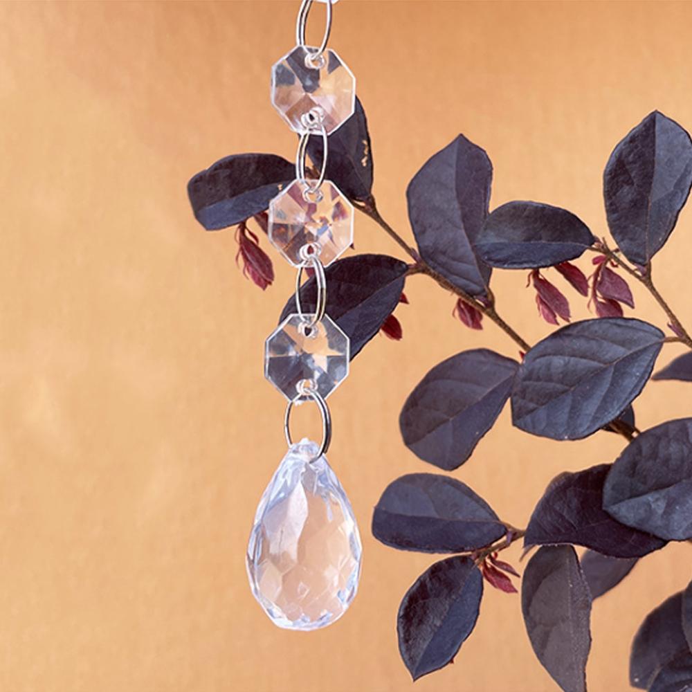 30 Stück Acryl Transparent Hängend Kristall Weihnachtsleuchter Dekorationen Tropfenförmig Zuhause DIY Kristallbaum Dekoration R9Q1