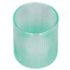 Borosilicate Glass Cup Gradient Vertical Stripes Mug for Water Milk Latte Cappuccino TeaGreen