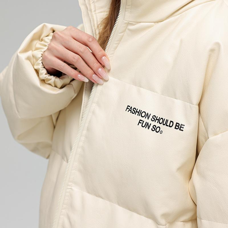 Men's down jacket simple trendy brand couple white duck down jacket autumn and winter new loose versatile stand-up collar down jacket men