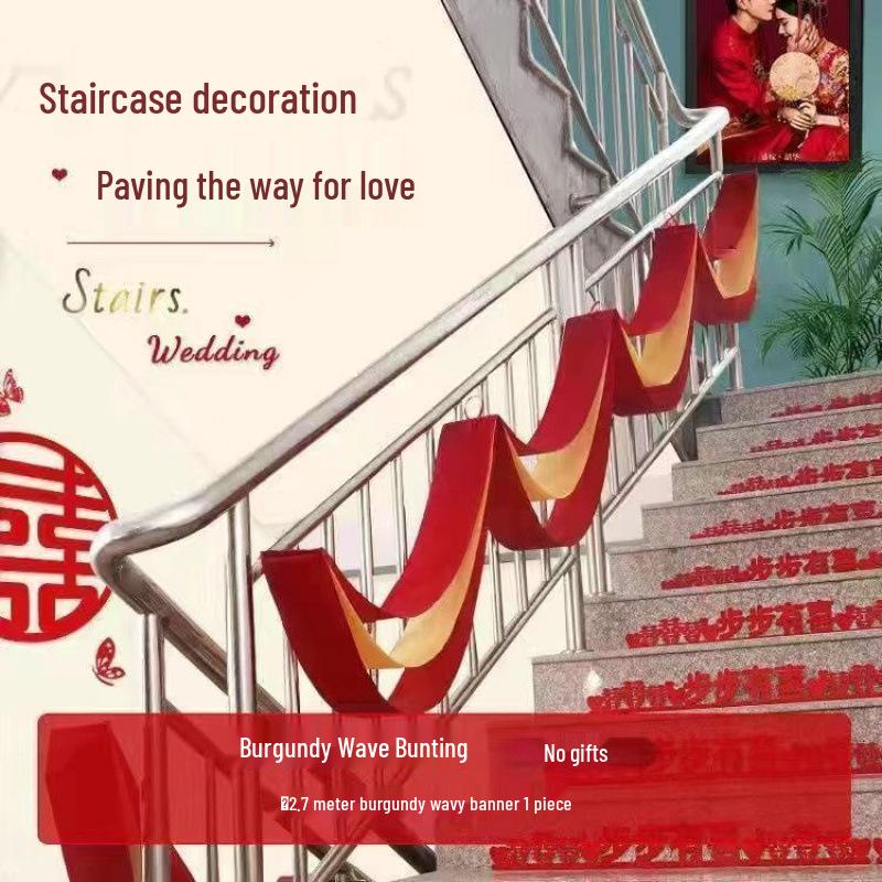Wedding Room Decor: Stair Railing Flowers & Balloons Package