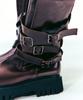 Lanarchive [5011] Wine Maxi Buckle Boots