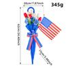 Independence Tulip Day Umbrella Wall Hanging Festive Decor With Red Flag White