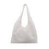 Korean Style Casual Canvas Bag With Lace Details Oversized Shoulder Tote For Women