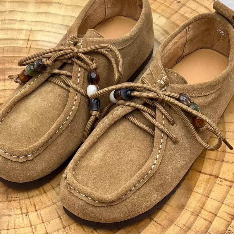 GKTINOO Genuine Leather Shoes Lace-Up Women's Casual Shoes Handmade Soft Sole Loafers Brand Casual Women's Shoes