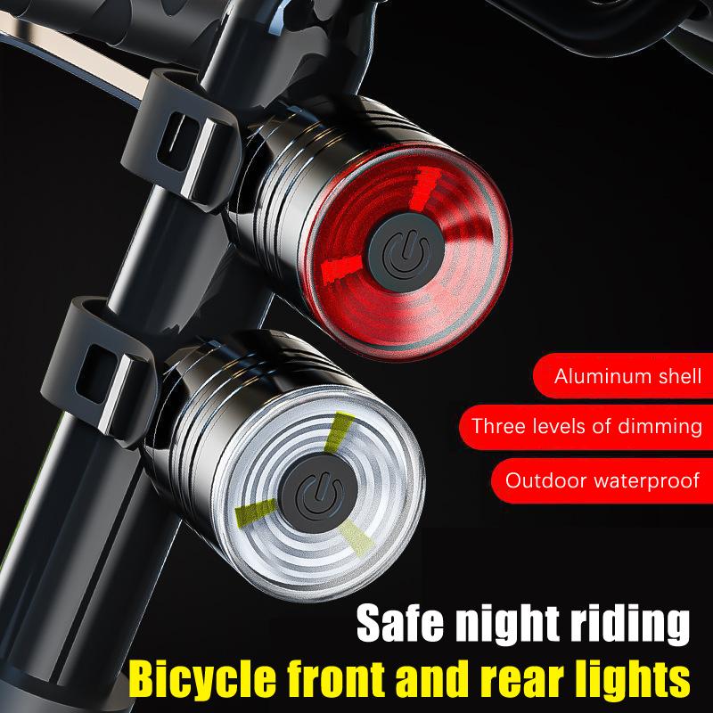 Fahrrad Rücklichter Aluminiumlegierung Helmlichter Nachtfahrt Warnlichter Mountainbike Led Frontlichter Rücklichter