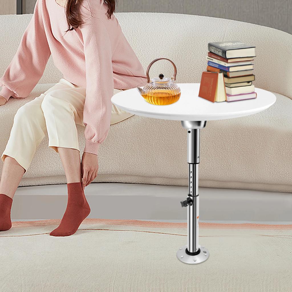 Adjustable Pedestal Marine RV Table Base Mount Camper Table Base Mount 22-28 Inch Adjustable Pedestal Caravan Motorhome Table