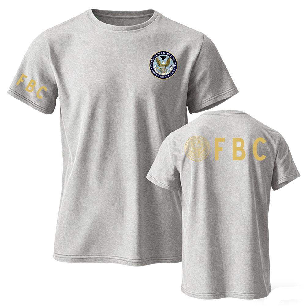 FBC Federal Bureau of Control Tee Summer Short Sleeve Cotton T-shirt O-neck Fashion Casual Male Tshirts Streetwear Graphic Merch