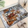 1PC Custom Name Winter Wildlife Theme Floor Mat Ideal for Living Room, Game Rooms, Office, Bedroom,Floor Mat Playful Design