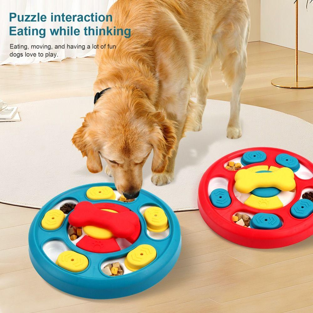 Durable Pet Slow Food Bowl Interactive Pet Puzzle Toy Multi-use Dog Turntable  Pet Food Dispenser