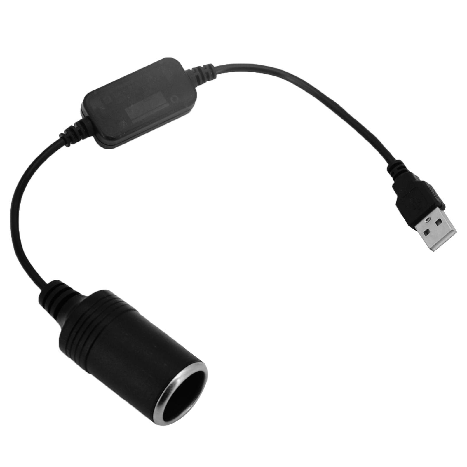 

Автомобильный прикуриватель Аксессуары для салона автомобиля USB 5 В в 12 В Адаптер-коннектор Проводной контроллер Адаптер-разъем чёрный