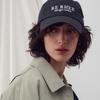 RE RHEE LOGO EMBROIDERED AQUA BALL CAP BLACK