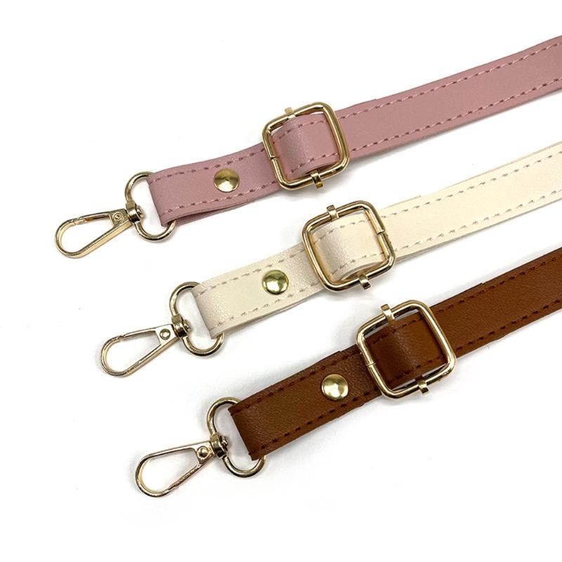 Pu Leather Shoulder Strap,Adjustable Bag Strap Replacement for Handbags Crossbody Shoulder Bag with Metal Buckles