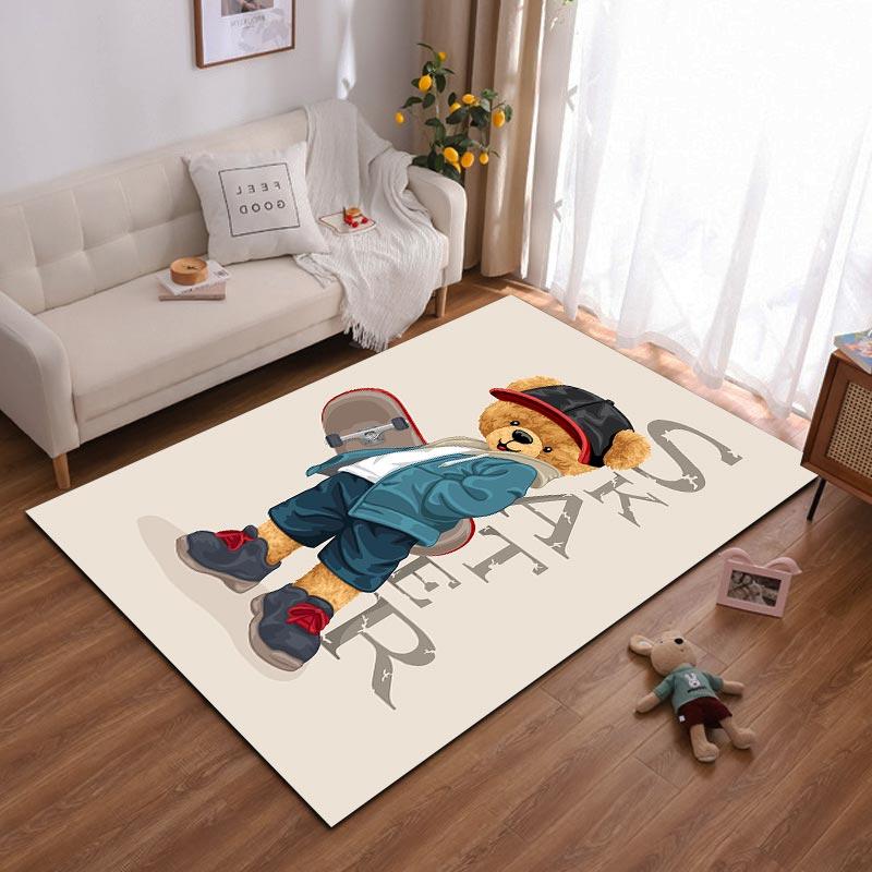 

Cool Bear Graphic Carpet for Kids Room or Living Space Decor Suitable for use as an anti-slip for living room bedroom sofas 40x60cm( 15x23in )