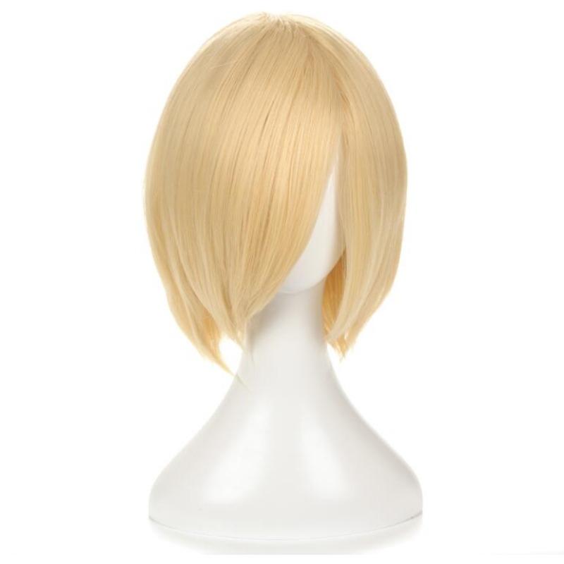 Anime Yuri!!! On Ice Yuri Plisetsky Yurio Short Blonde Heat Resistant Cosplay Costume Wig