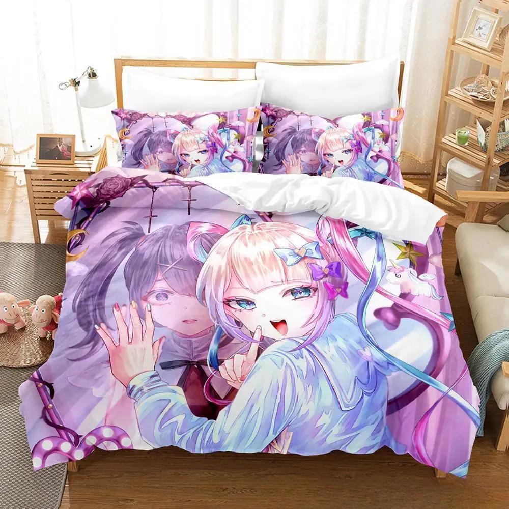 New 3D Print Anime Kawaii Girlsneedy Girl Overdose Bedding Set Cartoon Anime Three-Piece Set Adult Kid Bedroom Duvet Cover Sets
