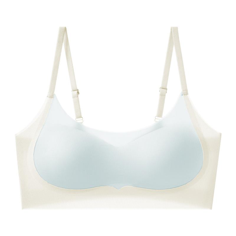 Less long-term care and anti-sagging fashionable and versatile U-shaped beautiful back soft steel-rimless bra