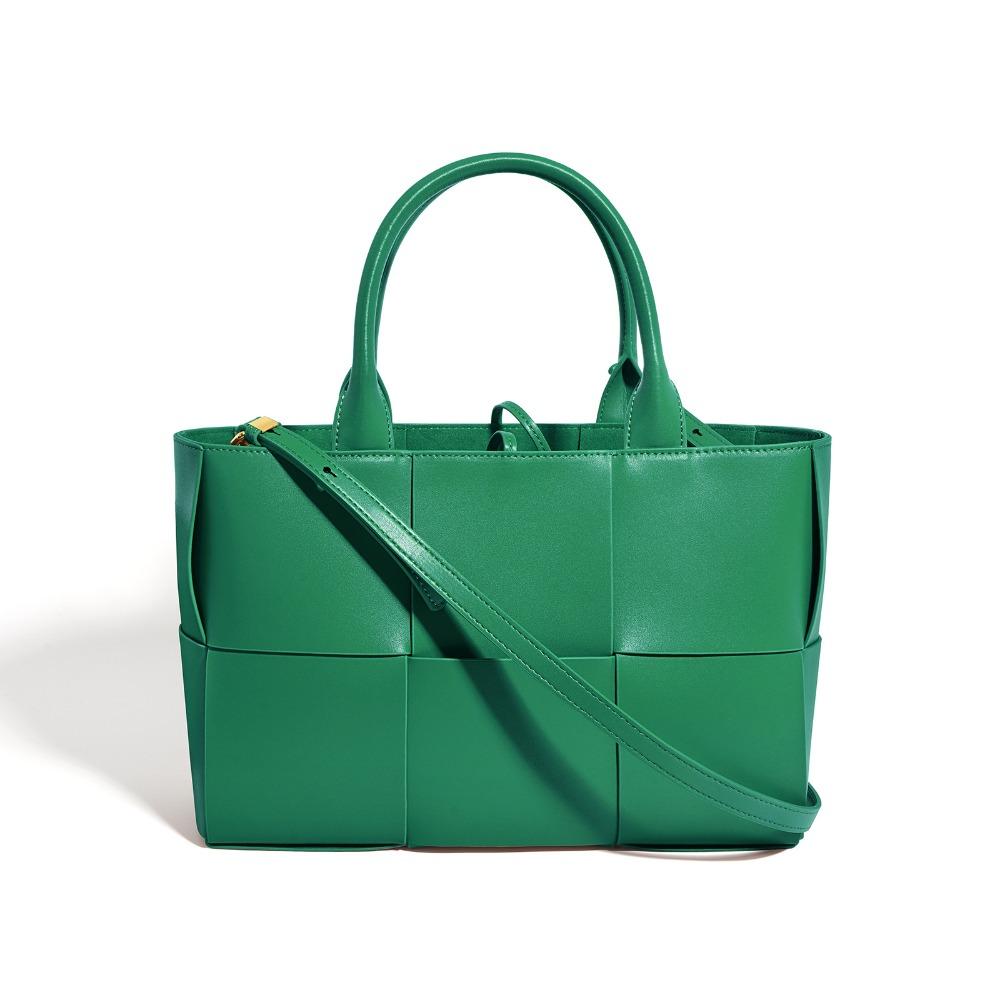 Neue Leder-Webtasche Rindsleder Einfache Vielseitige Tasche Pendler Schulter Messenger Handtasche