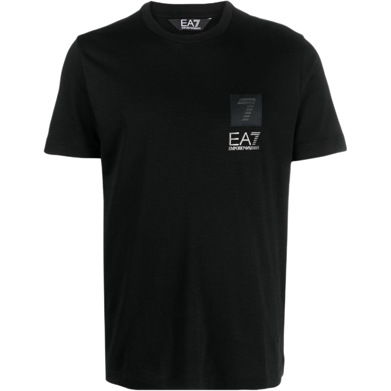 

Emporio Armani EA7 Logo Print Crew Neck T-Shirt Men tops Black 6RPT26-PJHYZ-1200 XXL