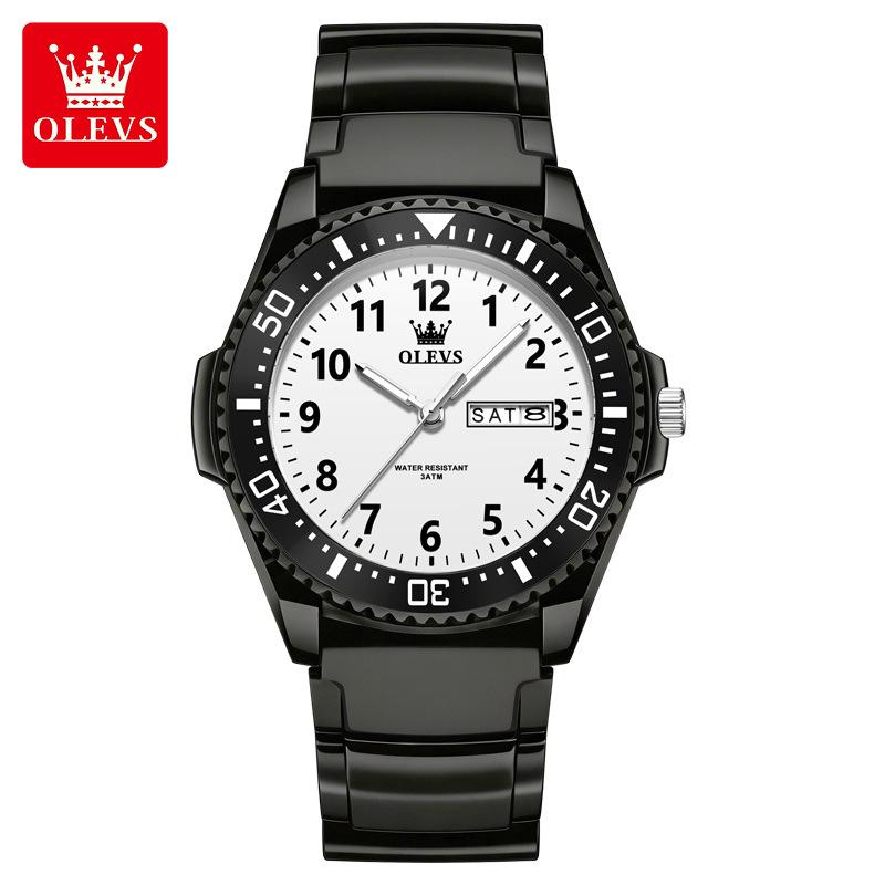 OLEVS  Tape Digital Face Student Table Quartz Waterproof Watch