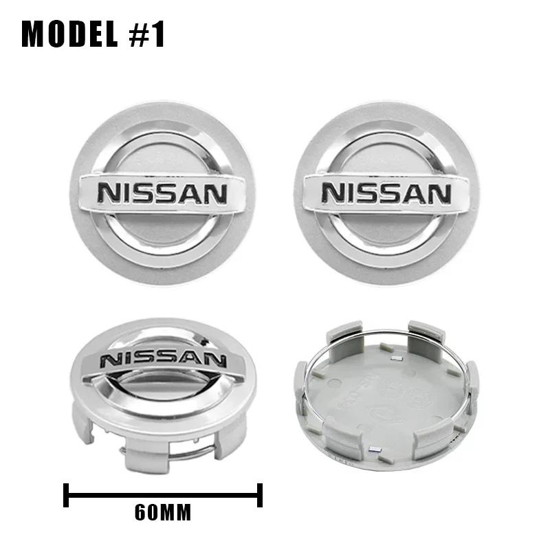 Per Nissan ArR44Pezzi 54/60mm Tappi Centrali Ruota Logo Auto Copriruota Per Nissan X-trail Qashqai Note Juke Sentra Patrol Leaf Tiida Accessori