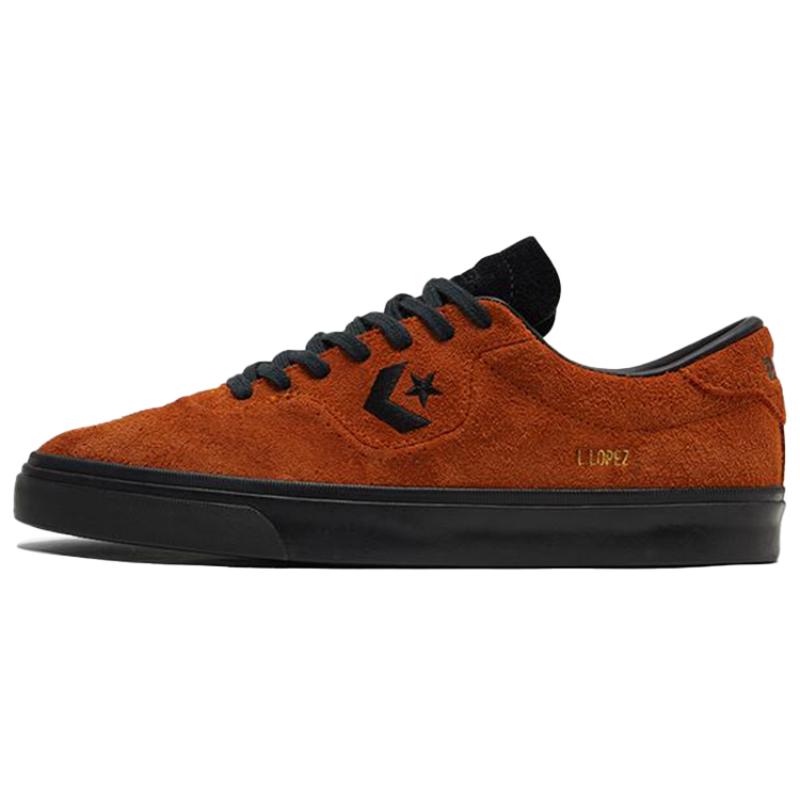 Converse Louie Lopez Pro Vintage Casual Non-Slip and Abrasion Resistant Low-Top Board Shoes Unisex Dark Amber Black
