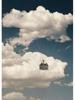 Vintage Future Imagination Sky Cloud Plakáty Obraz na plátně Legrační obraz na zeď pro moderní obývací pokoj Domácí dekorace