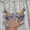 Handgefertigte Modische Mehrschichtige Lila Perlenquaste Brust Party Performance Brustkette Bankett Charme Damen Körperkette