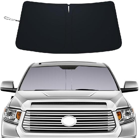 Windshield Sun Shade For Toyota Tundra Accessories 2024 2025 2026, Foldable Front Sun Visor, 22 23 24 25 26 Tundra SR,SR5,Limited,Platinum,TRD