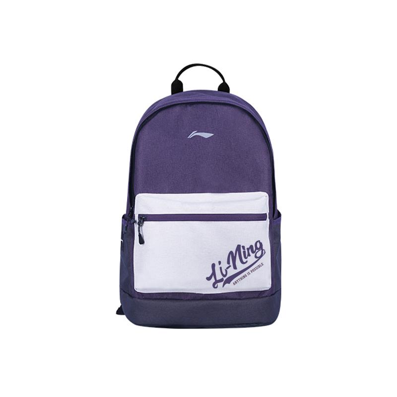 Li Ning Polyester Backpack Unisex Purple YBSU167-3A11