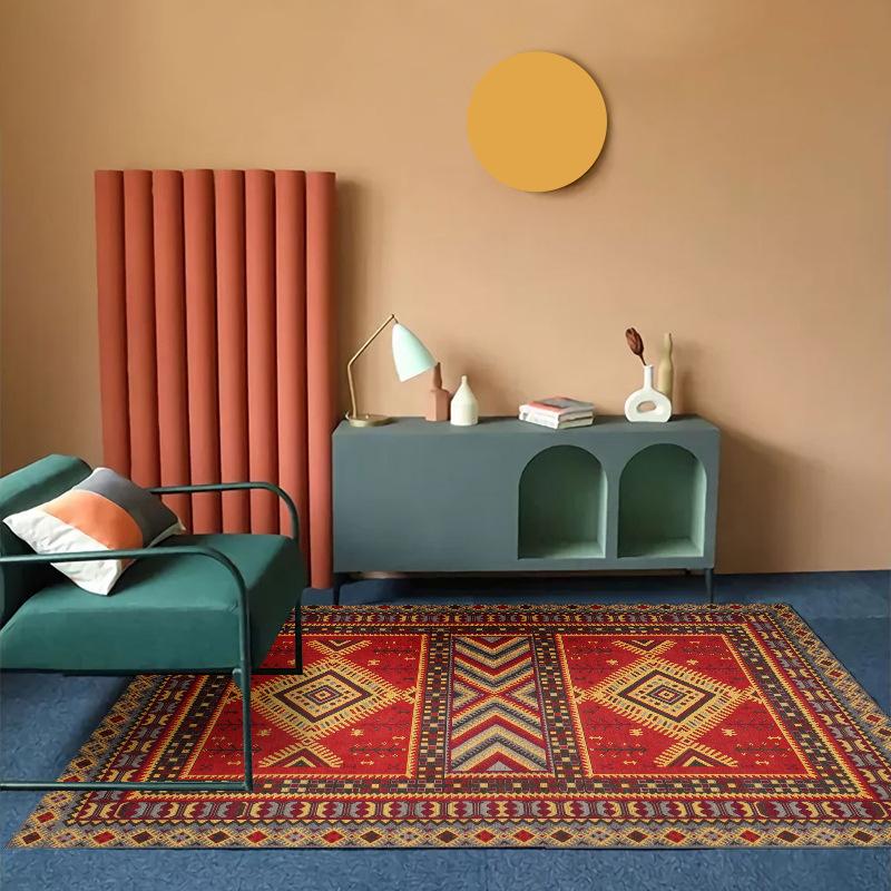 Modern Trendy Bohemian Living Room Rug, Teenage Aesthetic Room Decor Furry Large Rug, Kitchen Bathroom Non-slip Floor Mat
