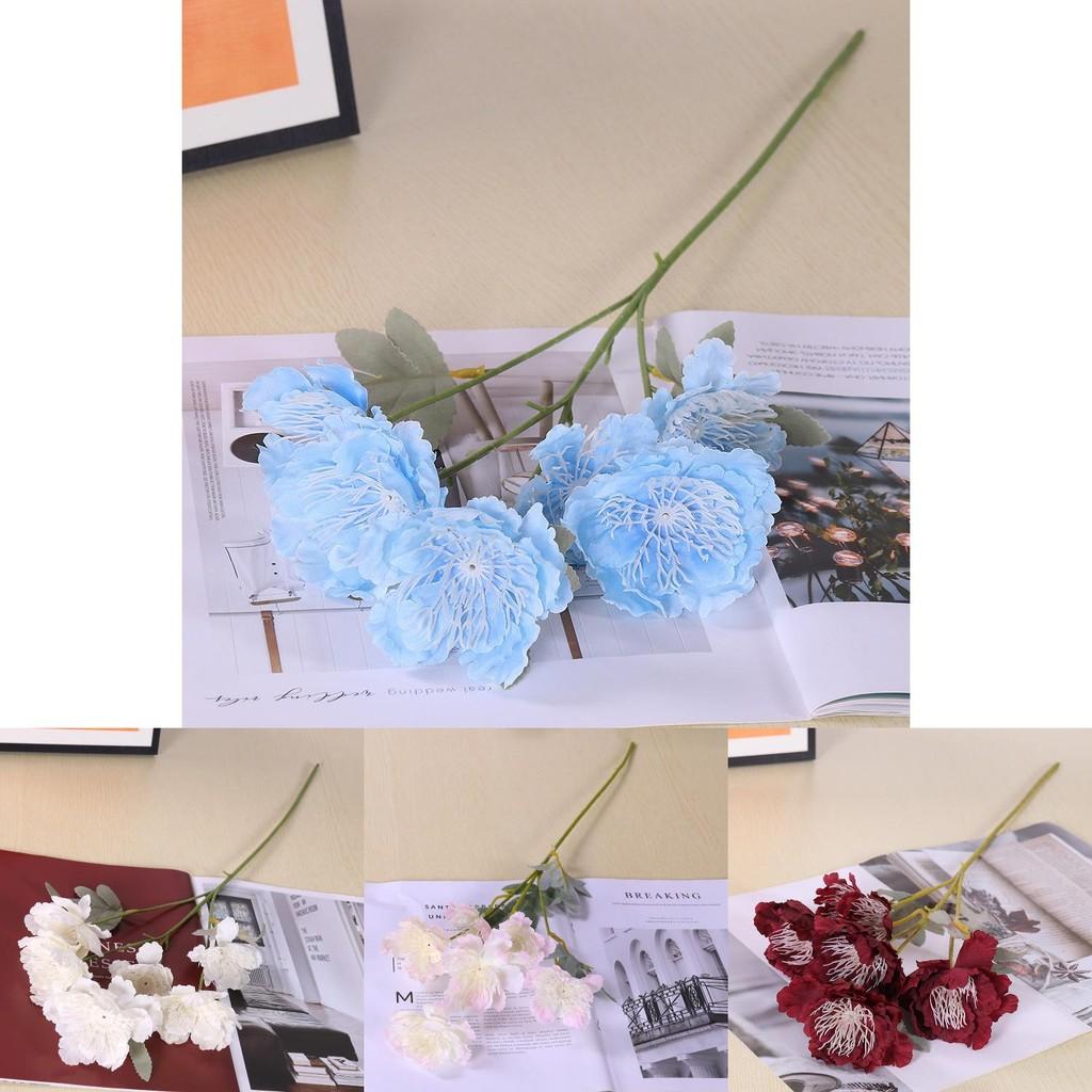 Faux Peony Silk Flowers For Wedding Decor Home Staging Photography Props
