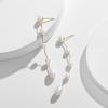 Freshwater Pearl Earrings, Long Temperament Fringed Stud Earrings, Niche Design Earrings, Earrings.