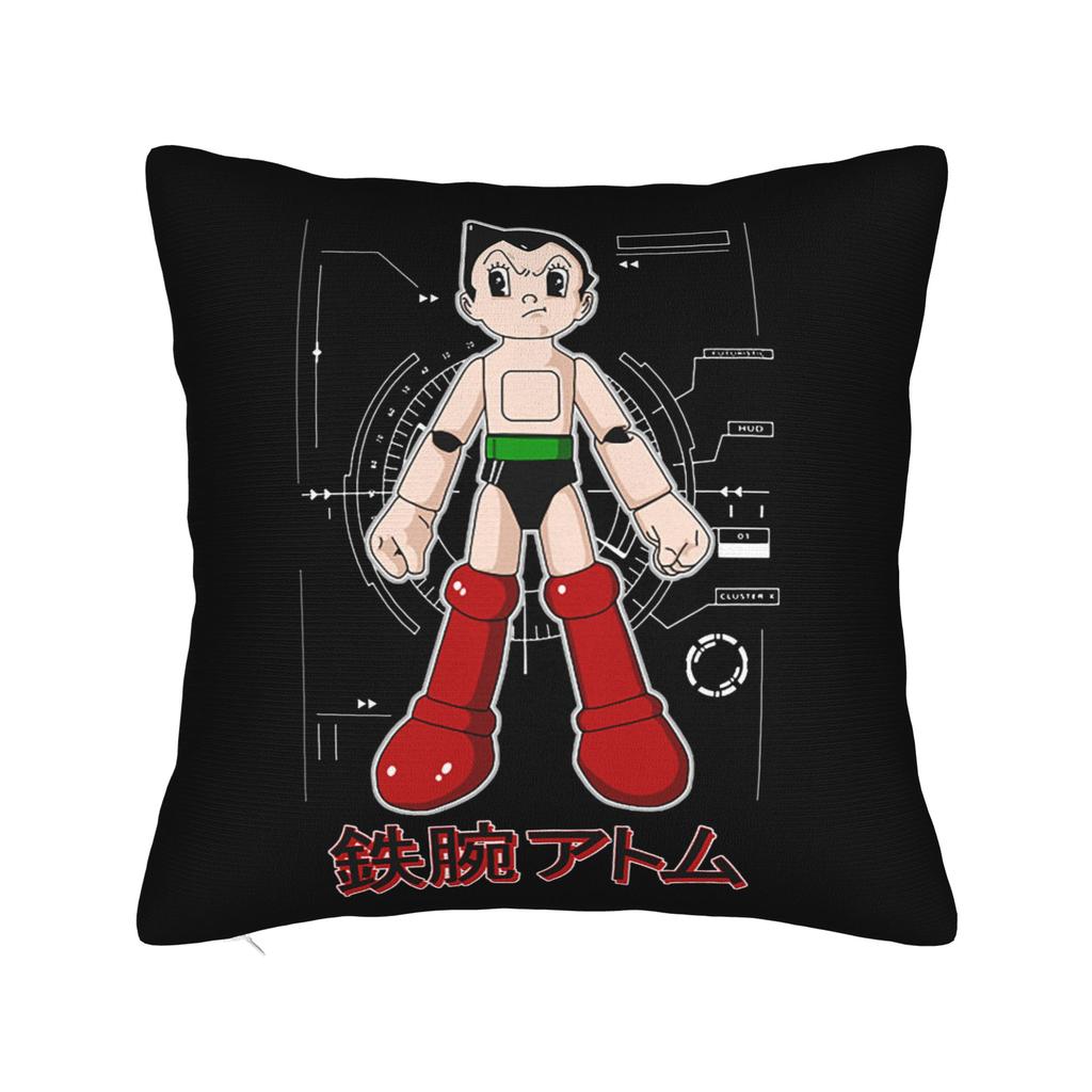 Astro Boy Square Pillow Cases Vintage Anime Childhood Manga Cushion Covers Zipper Decorative Pillowcover For Sofa