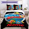 3pcs Custom Name SuperZings Bedding Set Duvet Cover Closure Includes 1 Duvet Cover & 2 Pillowcases for All Seasons Bedroom Decor