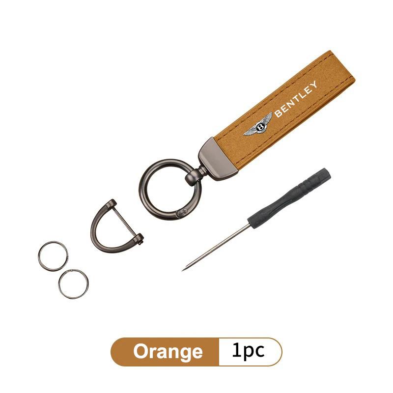 Suede Car Keychain Keyring Luxury Key Chains Anti-loss Pendant For Bentley Continental GT MULLINER Bentayga Flying Hurtling Spur