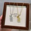 Medieval High-End Super Flash Full Diamond No Matter Brand Pendant Necklace Two-Color Retro Light Luxury Fashion Niche Exquisite Collarbone Chain