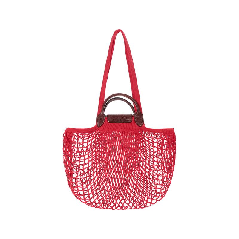 Longchamp Le Pliage Filet Mode Canvas Tragetasche Damen Tragetasche Rot 10121HVH548
