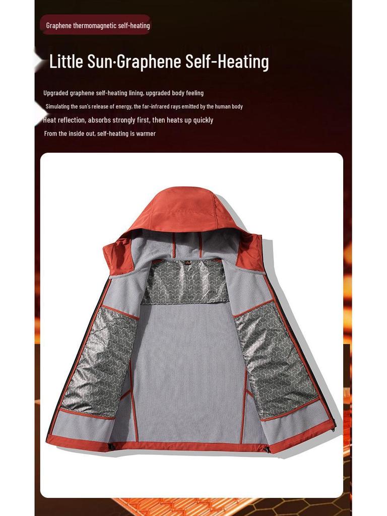 Unisex Graphene Softshell Windbreaker Jacket 2024: Light, Windproof Travel & Hiking Wear for Spring & Autumn.