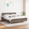 3140477 vidaXL Divan Bed with Mattress Taupe 180x200 Cm Fabric
