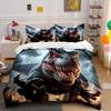 Brüllender T-Rex mit Blitz. Bettwäsche-Sets Bettbezug-Sets Bettbezüge Kissenbezüge(1* Bettbezug 2* Kissenbezüge ohne Bettdecke)