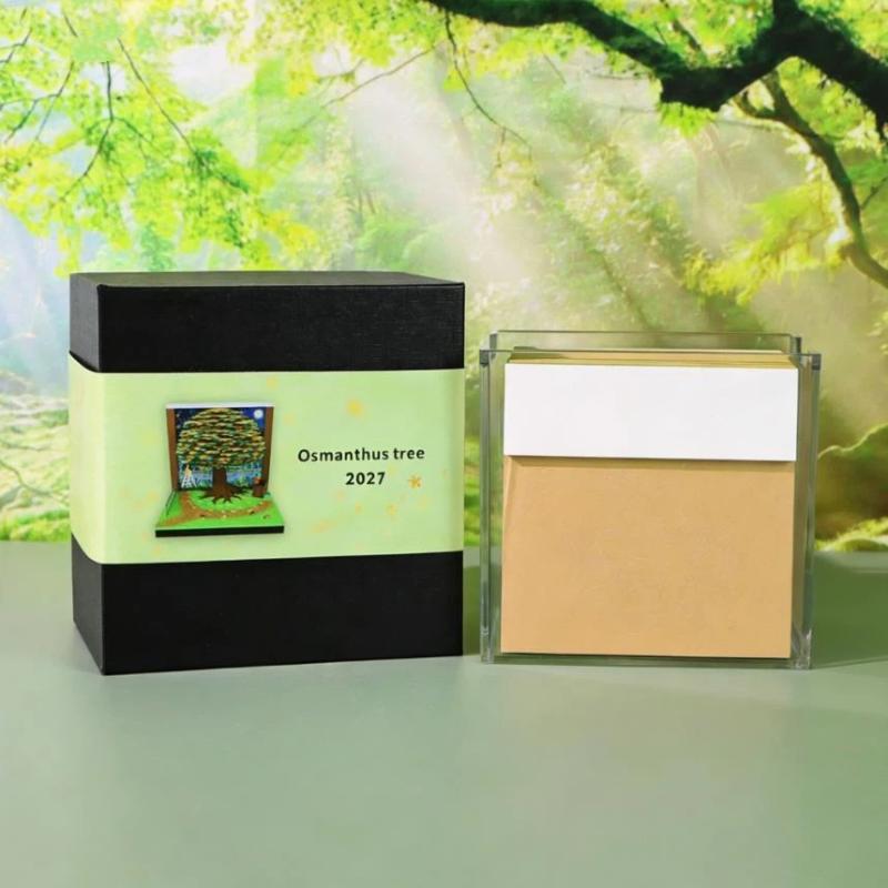 2027 Calendar with Built-in LED Light and 3D Tear-away for Enhanced Office Decor