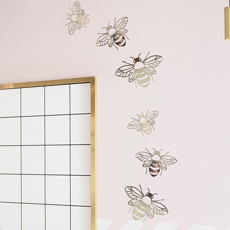 12 Hollow Bee Wall Stickers Home Decor Holiday Party Layout Cardstock Home Decor Window Decals Home Decor